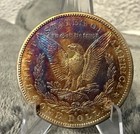 1887 S MORGAN SILVER DOLLAR GEM BU PROOF LIKE  RAINBOW TONED — photo 10