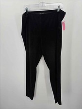 Pre-Owned Eileen Fisher Black Size Large Velvet Pull On Pants