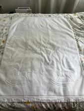 Hermes White Dada Rocking Horse Baby Bath Towel, EUC