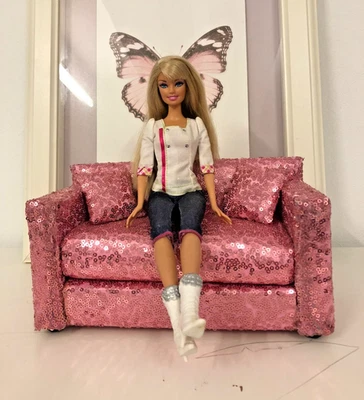 pinkrosemh Couch Möbel Sofa Barbie Monster High Blythe BJD L.O.L. Puppen - Bild 1 von 4