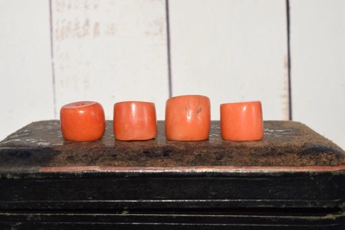 ANTIQUE UNDYED BEAD CORAL healing Mediterranean NATURAL Tibet momo Japan salmon