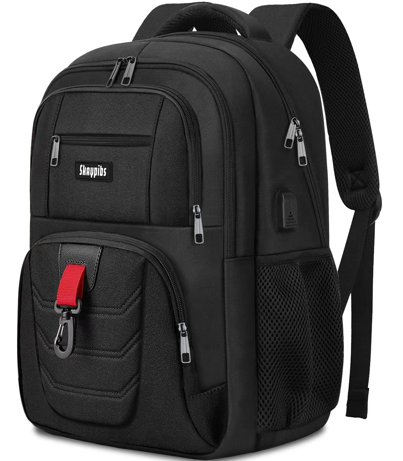 Durable 15.6 Inch Laptop Backpack for Boys Teens Men Women in Black