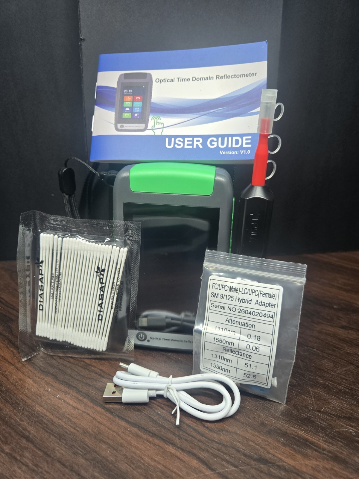 A-18A OTDR 1550nm APC Fiber Optic Tester OPM VFL Optical Reflectometer Kit
