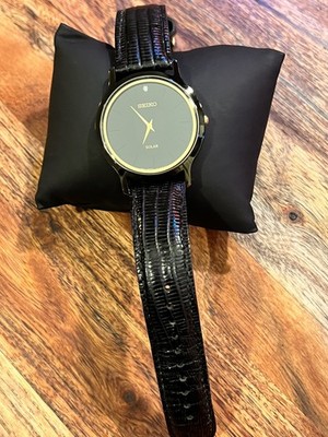 Seiko V115-0BF0 Diamond Solar Watch