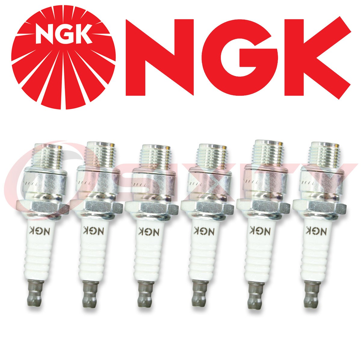 Set of 6 Spark Plugs NGK Non-Resistor New BU8H / BU 8 H / 6431