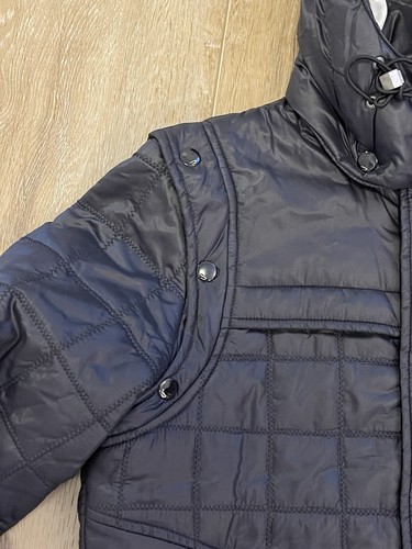 Vintage DIESEL Y2K Black Puffer Women's Jacket Coat Size Small - Picture 9 of 12
