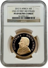 2012 South Africa Gold 1 oz Proof Krugerrand Coin NGC PF 69 UC 3,531 Minted 3135.14 per troy oz