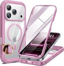iPhone 17 Pro Max Case 6.9" Full-Body with Built-in Glass Screen Protector Cam