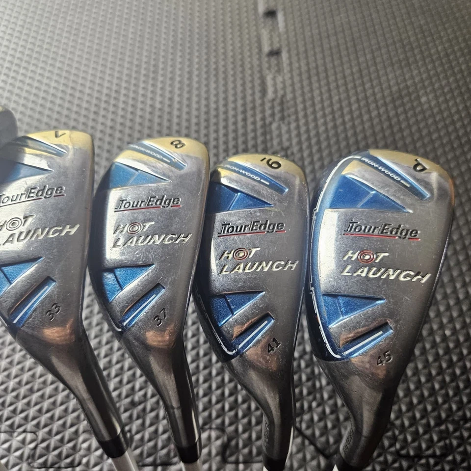Juego de madera de hierro Tour Edge Hot Launch 4-PW RH R Flex Hot Launch 60 aprox 38,5"" Foto 3 de 4