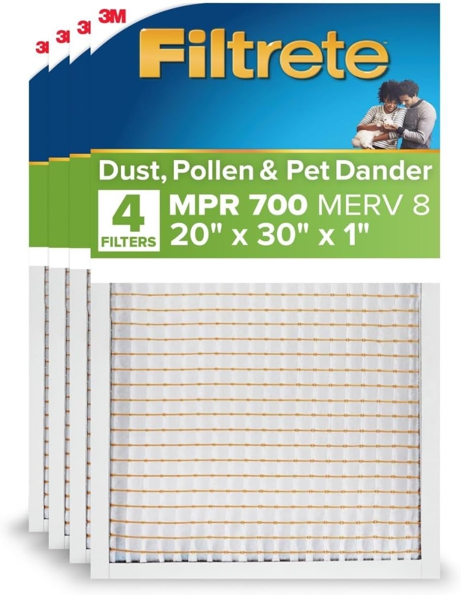 Filtrete 20x30x1 AC Furnace Air Filter, MERV 8, MPR 700, Tou