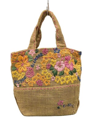 Vintage Hysteric Glamour Hemp Tote Bag Flower y2k Kawaii Gyaru