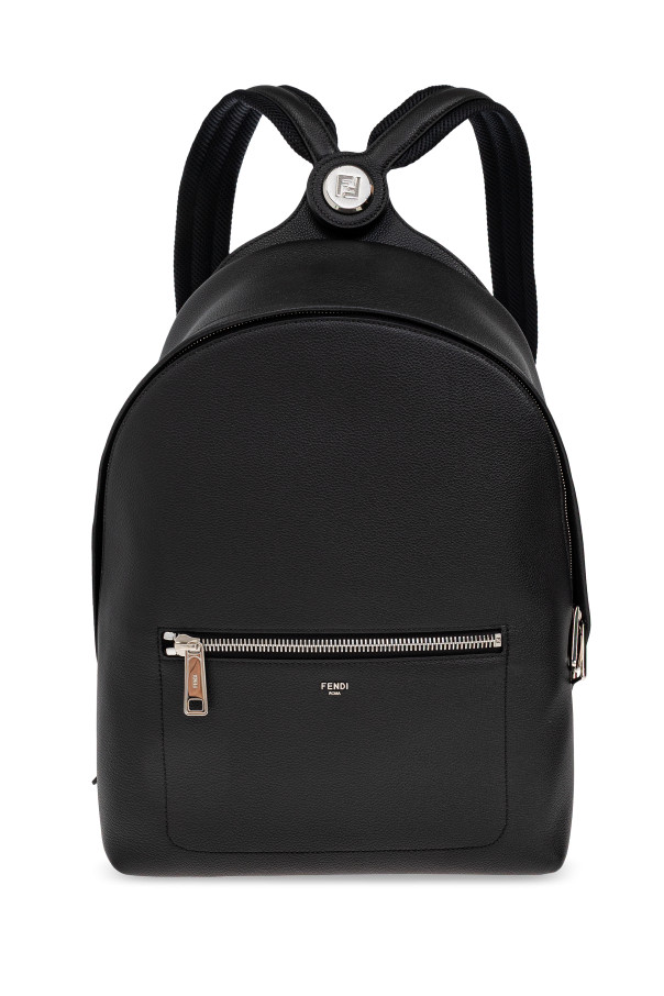 Fendi - Men - Leather backpack with logo - Black 712190₽
