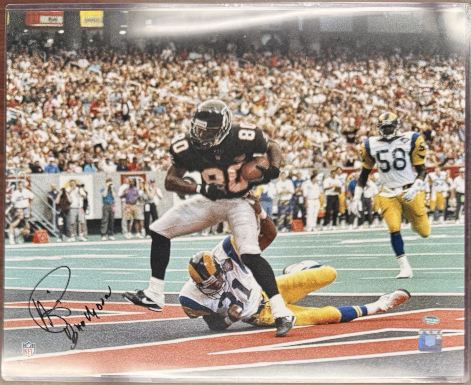 Andre Rison Autographed Signed Atlanta Falcons Endzone Catch 16x20 Photo Fanatics NFL Authentic Falcons 