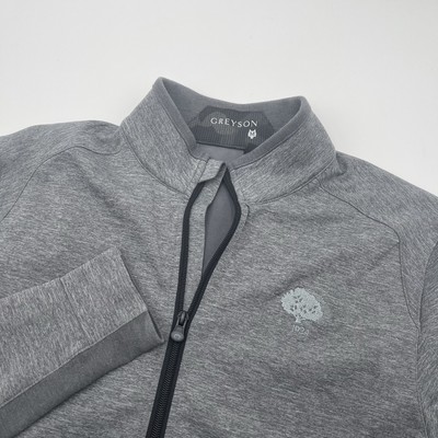 Greyson Sequoia Lux Hybrid Full Zip Golf Jacket Heather Gray Size