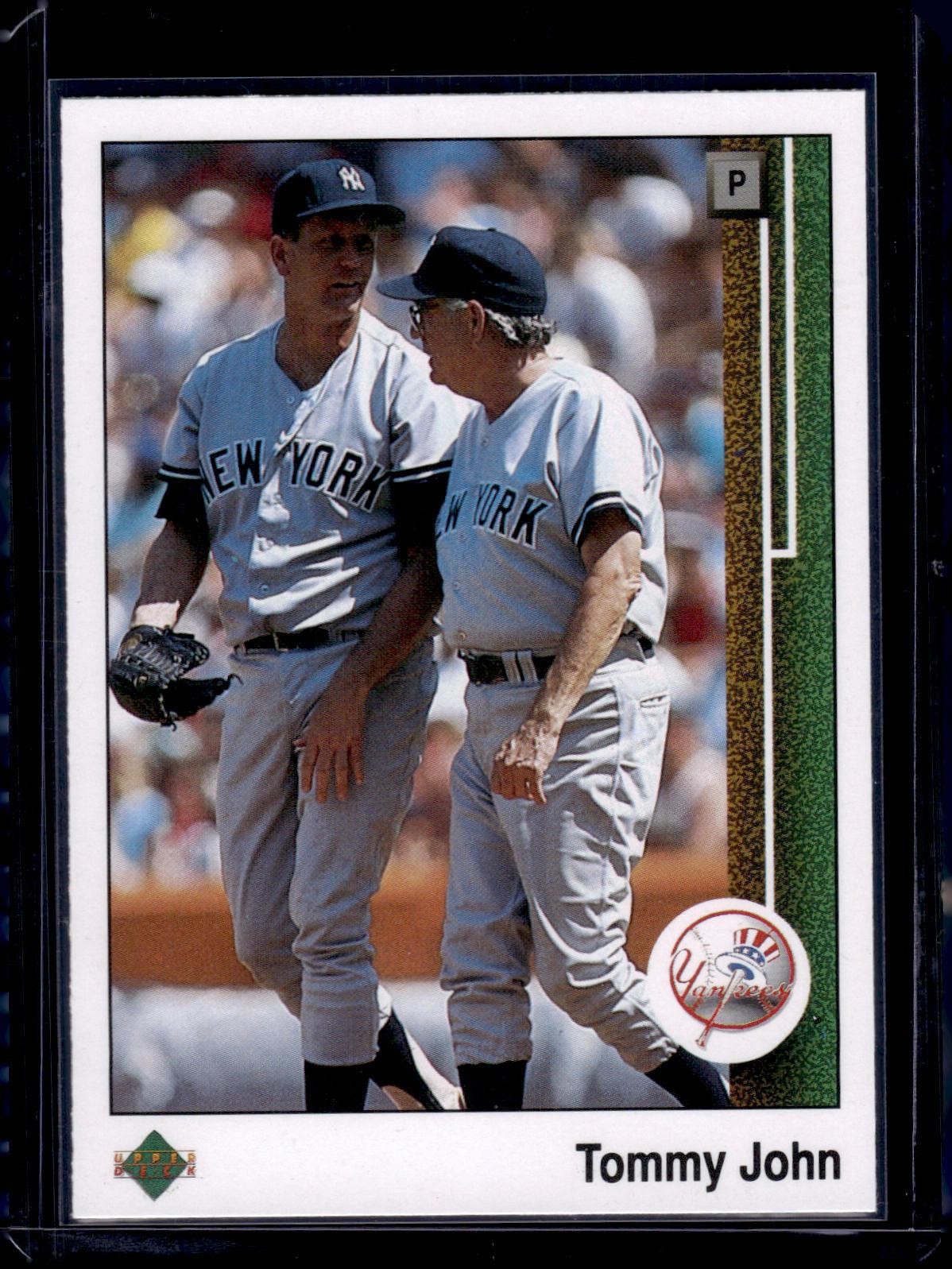 Tommy John #230 Baseball Cards 1989 Upper Deck trading card — raw and PSA graded price guide