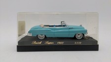 Solido 04512 1:43 Scale Die Cast Blue w/Off White Top 1950 Buick Super in Case