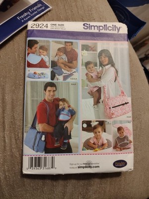 Simplicity Pattern 2924 ~ His & Hers Baby Diaper Bags & Baby Accessories