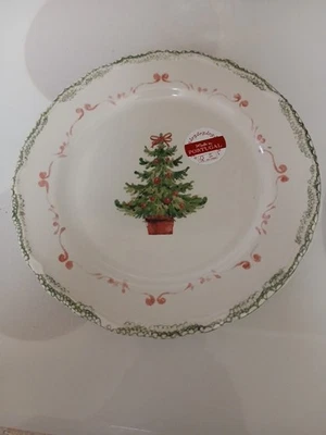 Juego de 4 Platos de Ensalada/Postre Árbol de Navidad MATCERAMICA 9" Cerámica - Imagen 1 de 4
