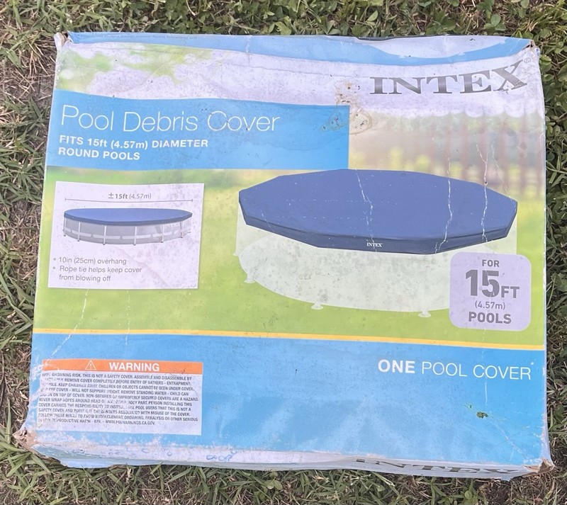 Intex 15 ft Round Pool Debris Cover Vinyl for Above Ground Pools 28022E