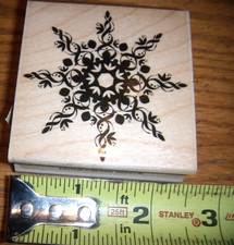 HERO ARTS GRAND SMOWFLAKE F4833 NEW WOOD RUBBER STAMPS