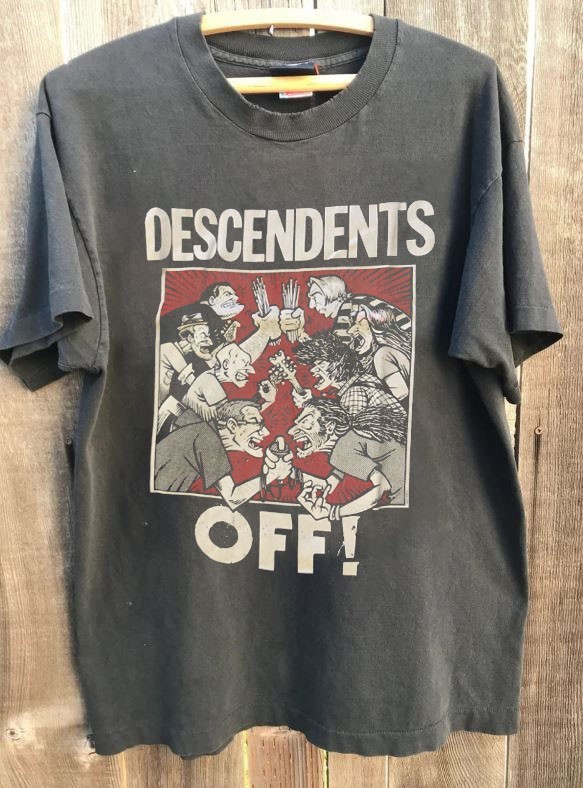 Descendents Band Shirt, Descendents Tour Charcoal Unisex Shirt S
