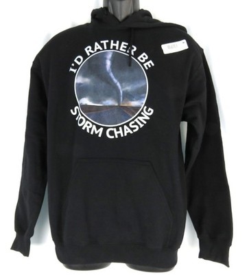 Storm Chaser Pullover Hoodie  MED. Tornado Hurricane Weather Future Meteorology