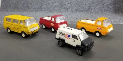 Tonka Trucks Lot of 4 Small Vans & Trucks Pressed Steel