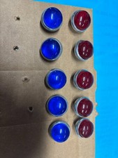 HOT ROD RED & BLUE REFLECTORS Schwinn Harley J.C Higgins LICENSE PLATE BOLTS