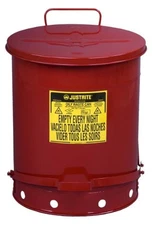 Justrite Mfg. Co. 09500 Owc Foot Red - 14 Gallon Oily Waste Can With Lever