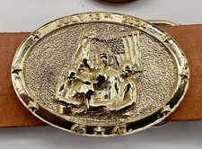 Donald Trump Belt Buckle Bonfe Leather Workshop Brass Gold Handmade