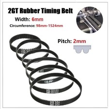 Closed Loop Synchronous Timing Belt 2GT 2M 2mm Pitch 10mm Width for Pulley CNC
