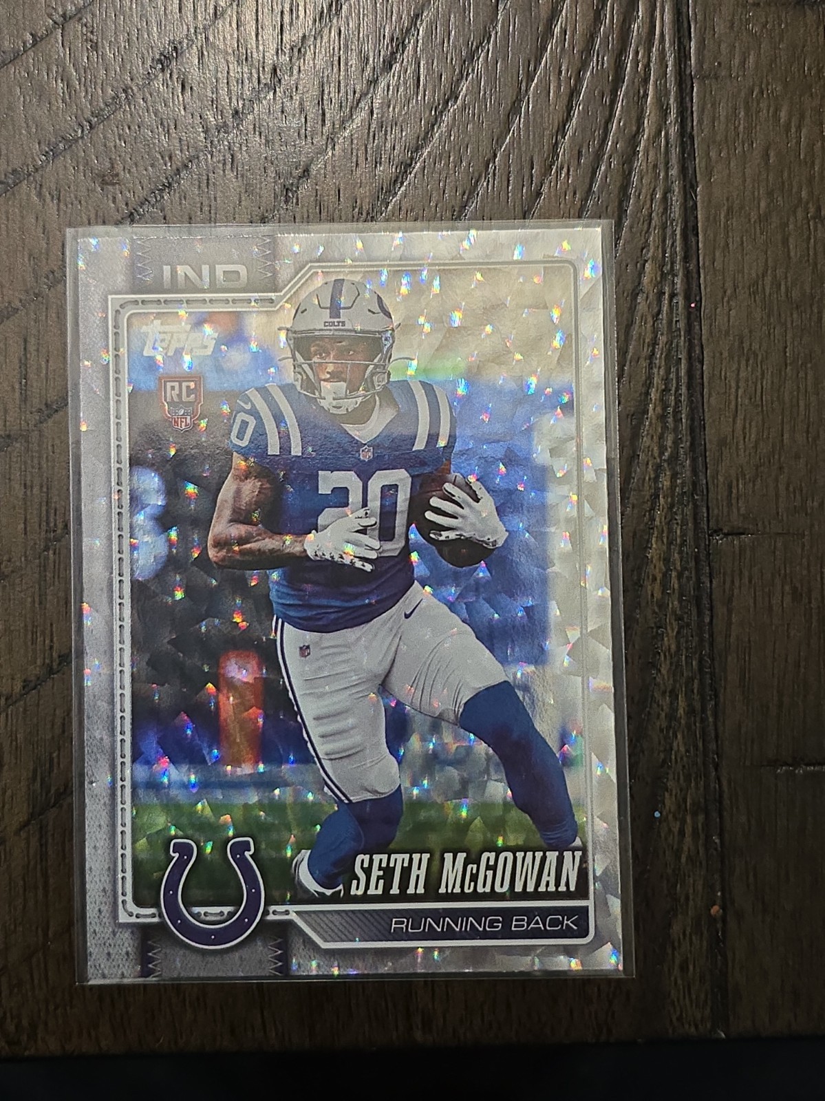 2026 Topps Flagship Football Seth McGowan Rookie Diamante Foil SP RC Colts #388