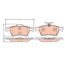 Satz Bremsbeläge Bremsklötze hinten für Volvo S40 2 544 V40 525 526 id51162