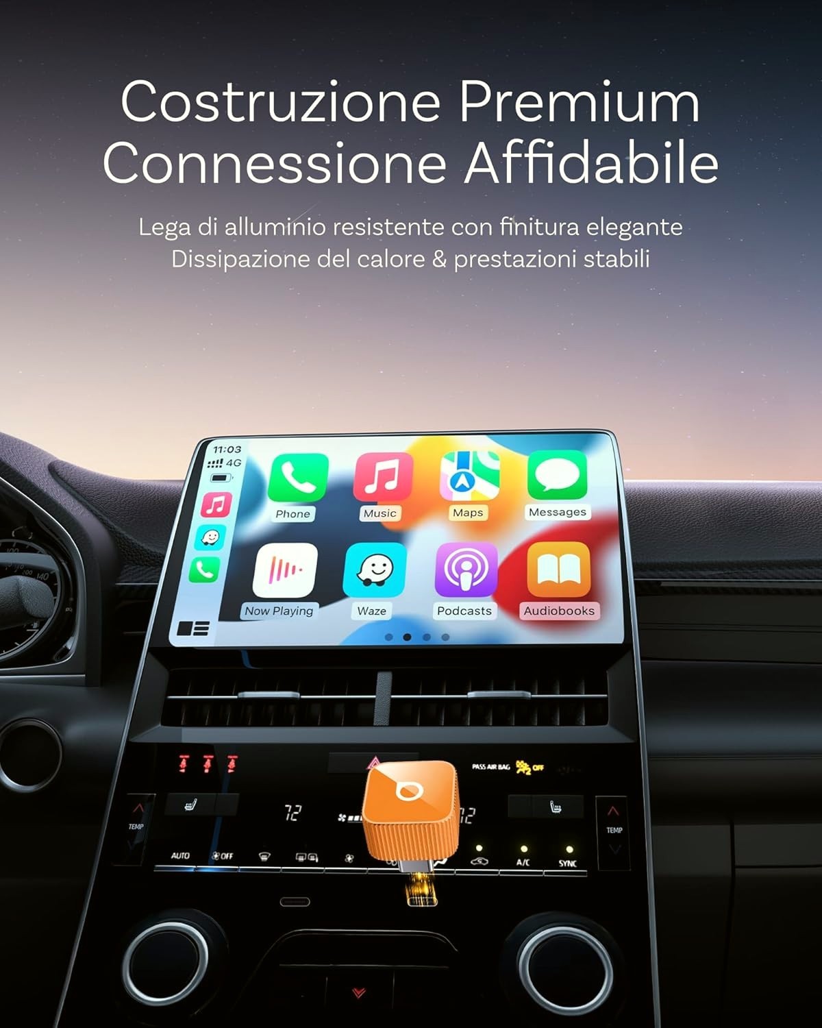 OTTOCAST MINI 2 in 1 Wired To Wireless CarPlay Android Auto Adapter USB Stick Wi