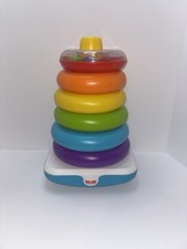 Fisher-Price Giant Rock-a-Stack, Multi Colors Stacking Rainbow Rings 14" Toy