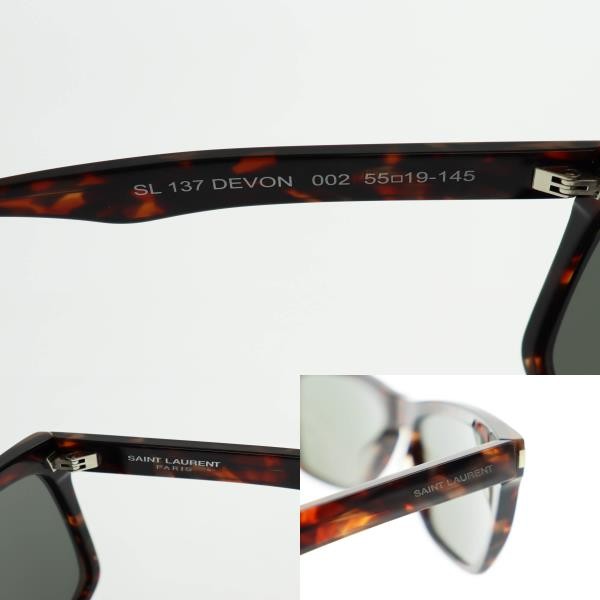 Saint Laurent Paris Devon Sunglasses Brown Frame 55mm B Condition thumbnail 8