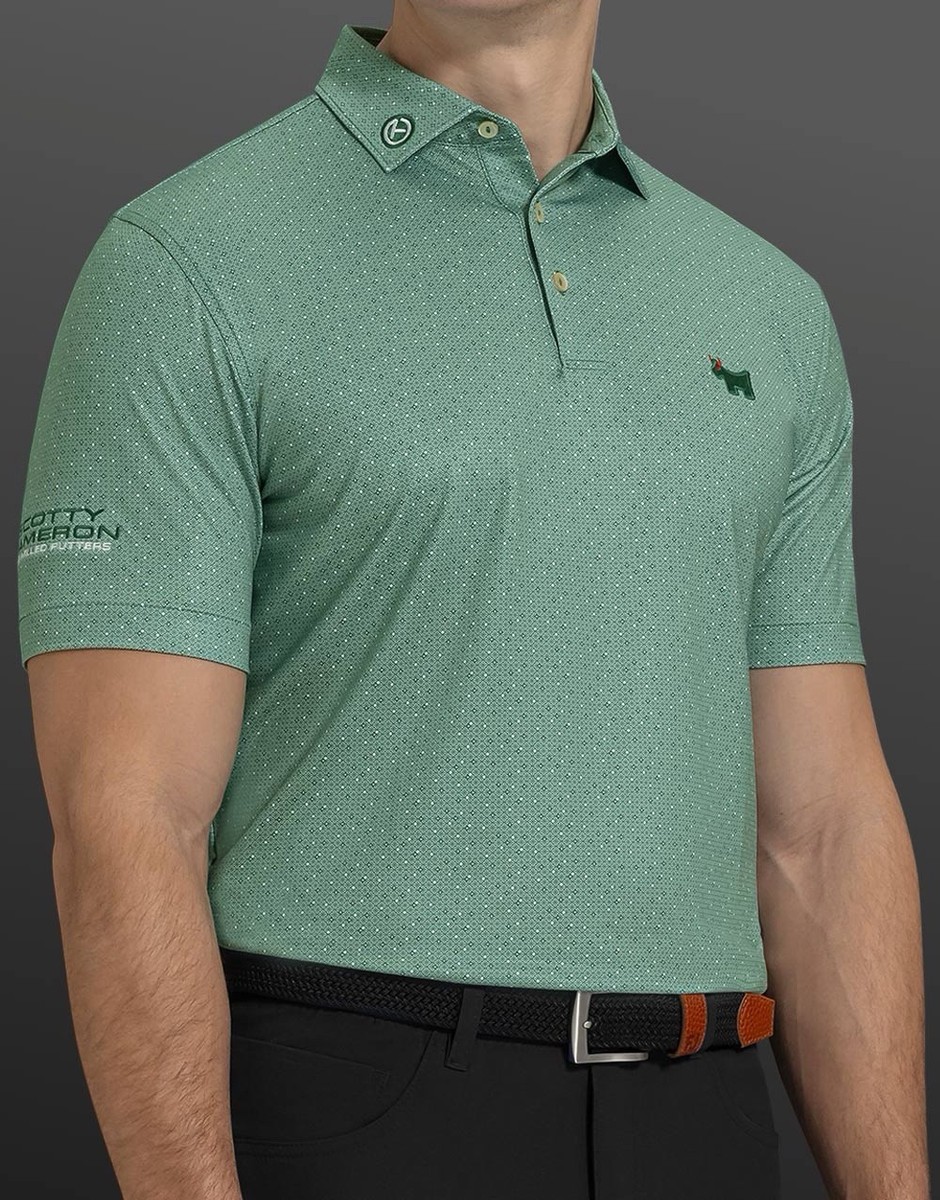 Scotty Cameron Bulldog Green Geo Print Polo - Masters Release