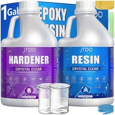 Crystal Clear Epoxy Resin 128oz 1 Gallon Self-Leveling UV Resistant for Art
