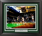 Larry Bird Signed Framed 16x20 Photo Boston Celtics Beckett Wit