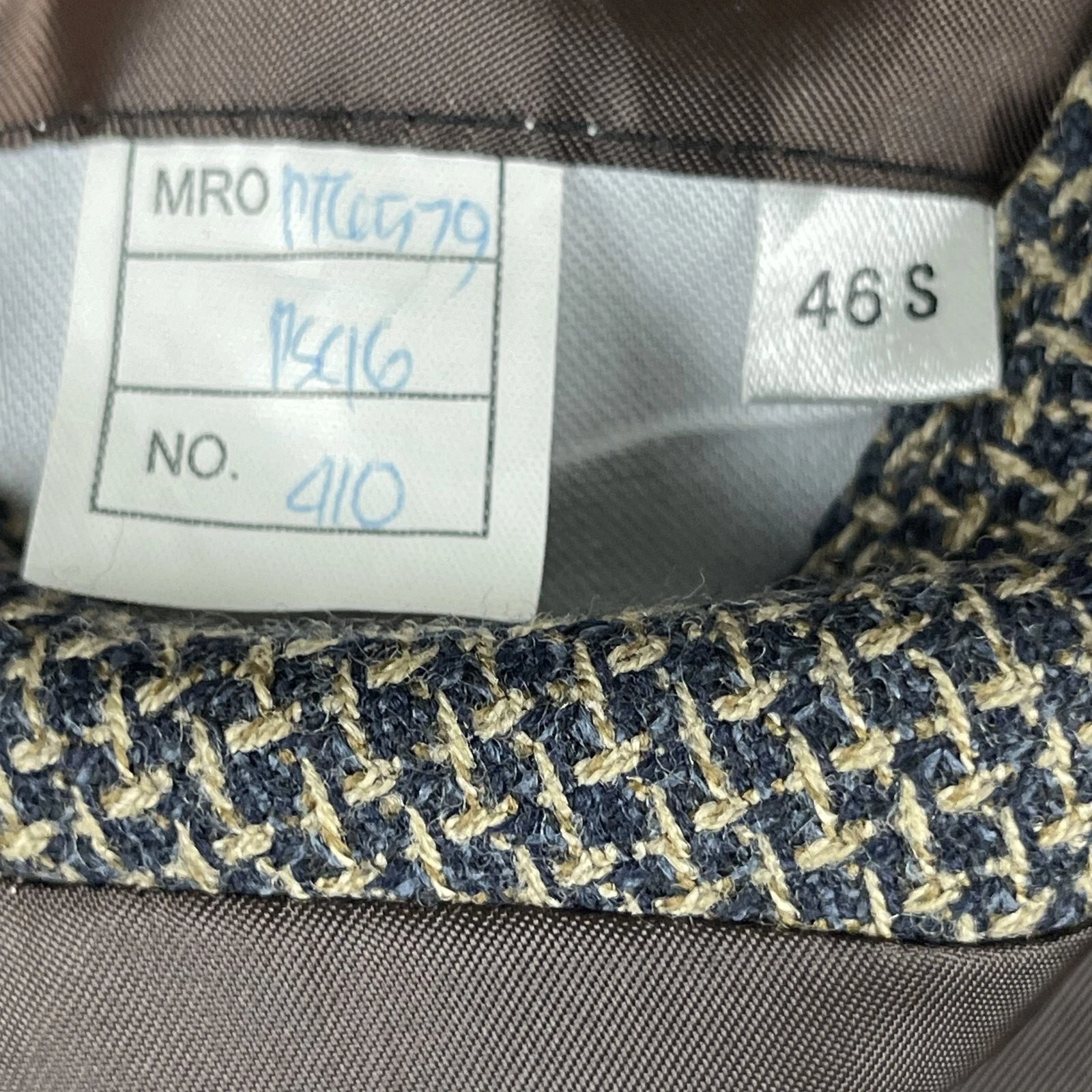 Andre Vachon Lambswool Blazer Sport Coat Mens 46S Brown 2 Button image 8