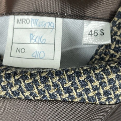 Andre Vachon Lambswool Blazer Sport Coat Mens 46S Brown 2 Button image 8