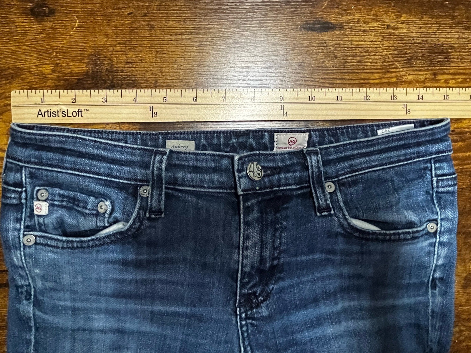 AG Adriano Goldschmied Jeans Womens 28 R Aubrey Skinny Straight Medium Wash thumbnail 11