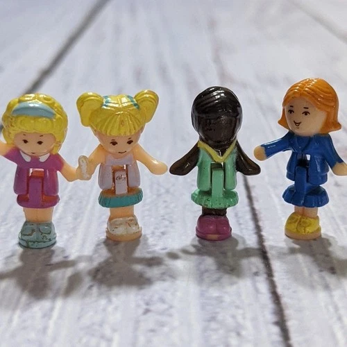 1992 Polly, Tiny Tina, Mrs Kelly, Midge Stampin School Polly Pocket Mini Figures