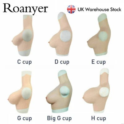 Roanyer Silicone Breast Forms Fake Boobs C-H Cup for Crossdresser TG Drag Queen - Image 1 of 4