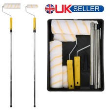 Extra Long Paint Handled Roller Set Extendable High Reach Ceiling Extension Pole