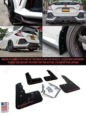 Rally Armor UR Black Mud Flaps w/ Red Logo for 2017-2021 Civic Type R FK8