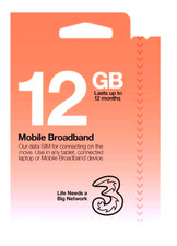 12GB preloaded Data SIM Ready-to-go Mobile Broadband 12GB Preloaded Data SIM