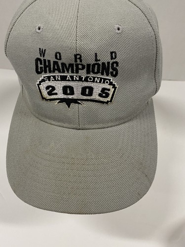 Spurs World Champions San Antonio 2005 Cap Gray Pre-owned - Picture 2 of 8