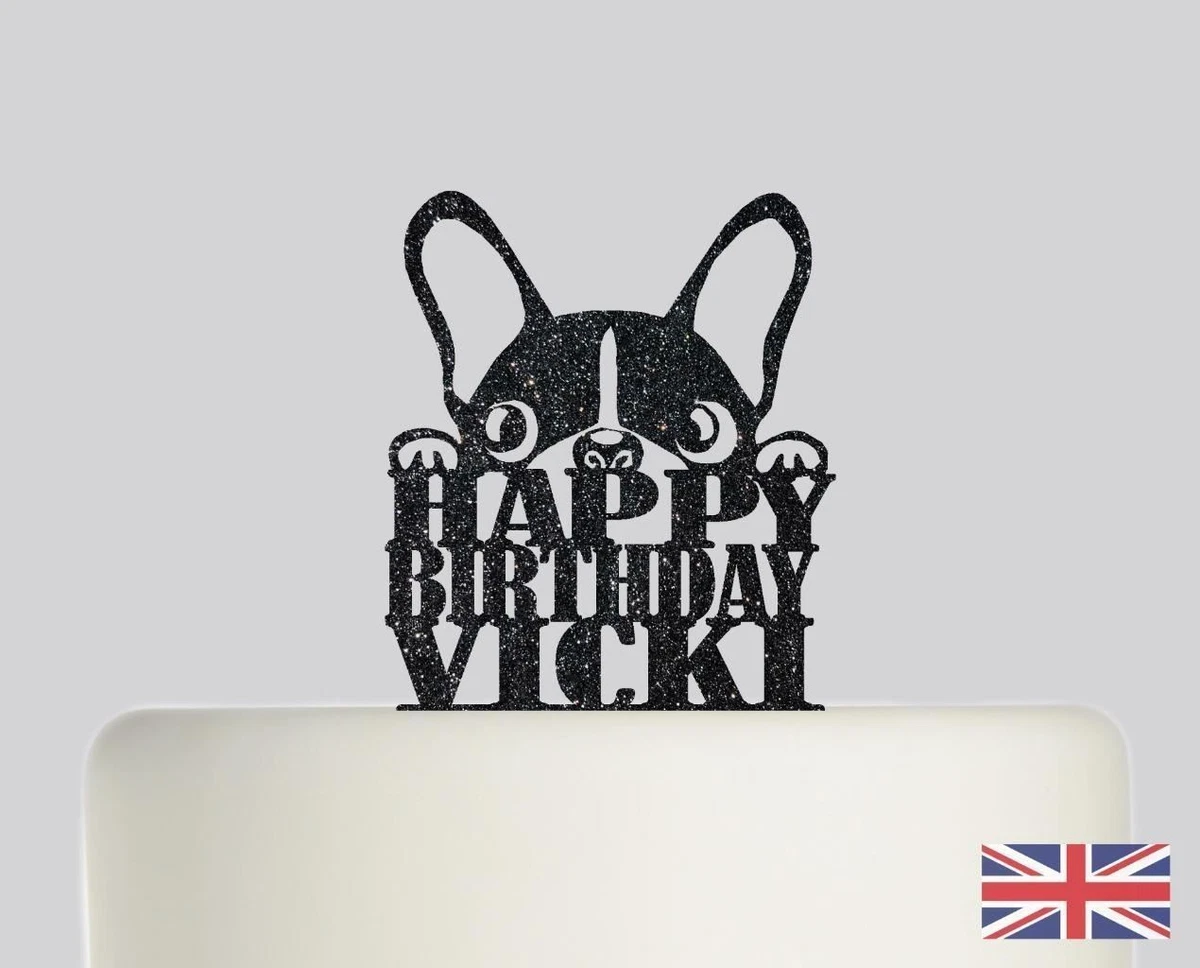 French bulldog top cake topper
