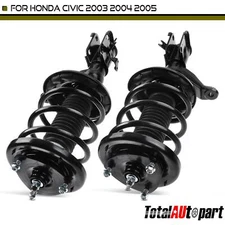 2x Complete Strut & Coil Spring Assembly for Honda Civic 2003-2005 L4 1.7L Front
